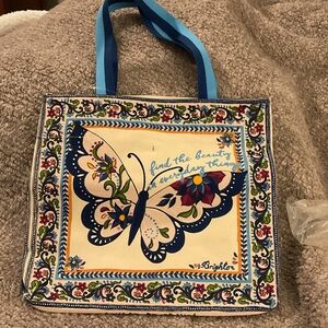 Brighton Blue and Cream Butterfly Tote